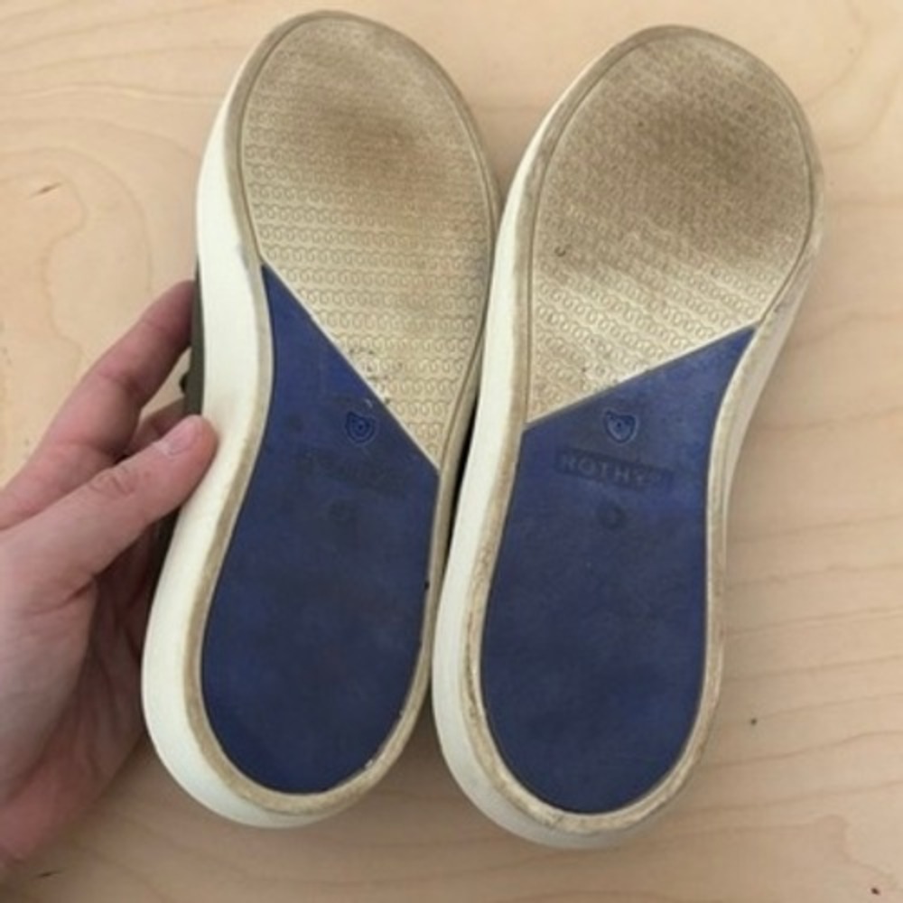 Rothy's The Sneaker Womens Sz 8 Olive Green Slip On Washable Comfort - Picture 6 of 8